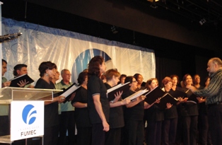 O coral do Fórum Lafayete apresentou canções de Milton Nascimento, Rubinho do Vale e populares argentinas