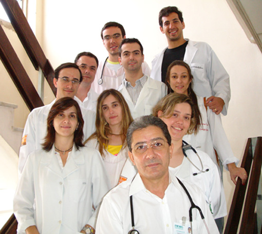 Foto: Michelle Guirlanda<BR />Domingos André e sua equipe de residentes no Hospital João XXIII