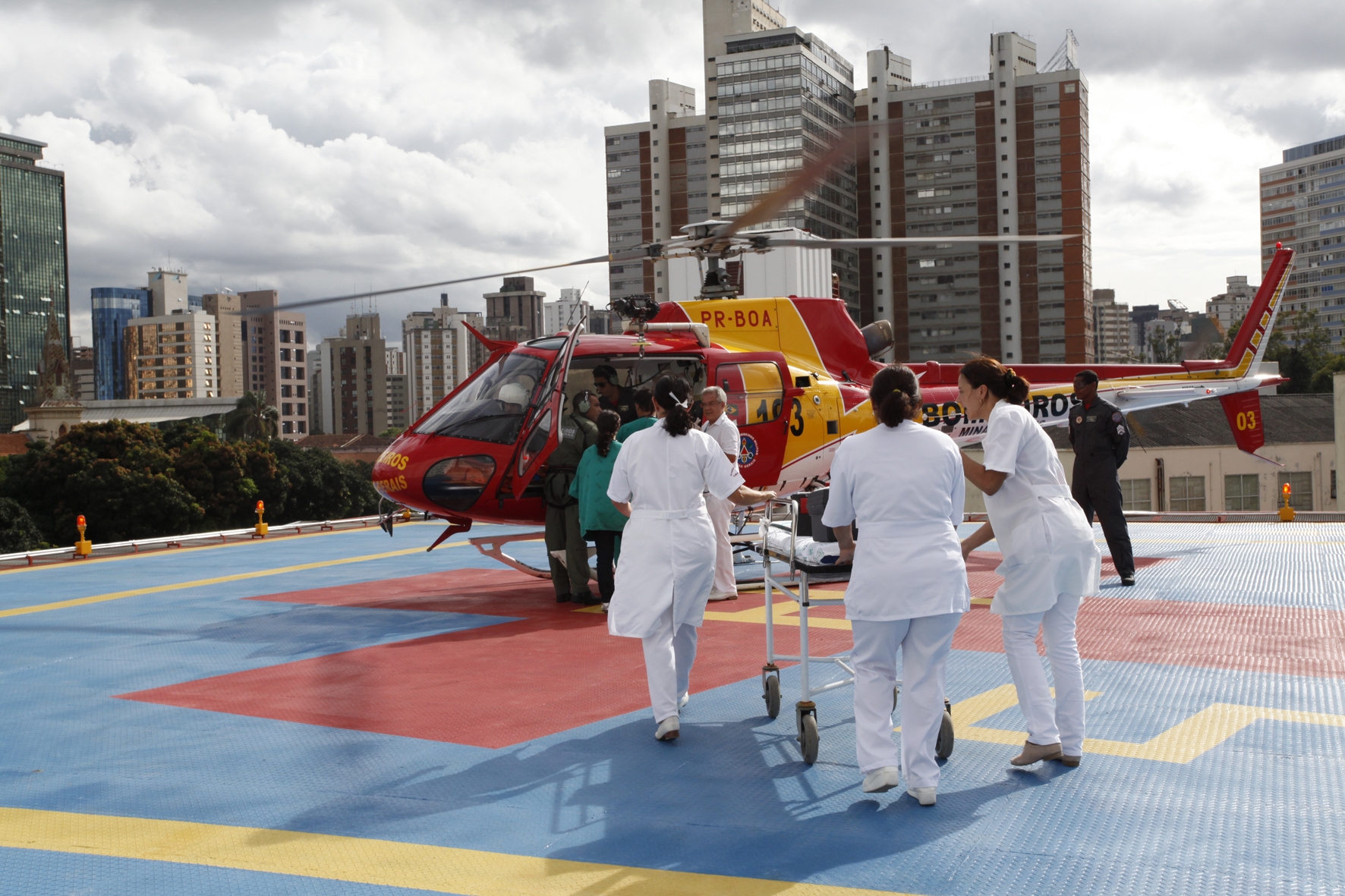 Foto: Adair Gomez <BR /> Treinamento: aulas teóricas e simulação de atendimento no heliponto