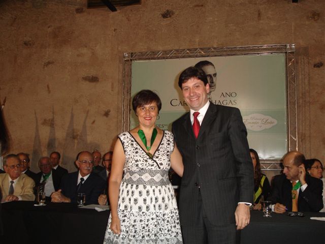 Foto: César Rebelo <BR />Tânia Marcial e o presidente da Fhemig, Luís Márcio 