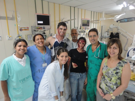 Hospital João XXIII participa de simulação de acidentes aereos